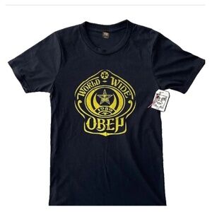 OBEY BLACK COTTON T